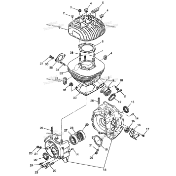 CRANKCASE & CYLINDER XPRESS W97CA28C (4939603960D003)