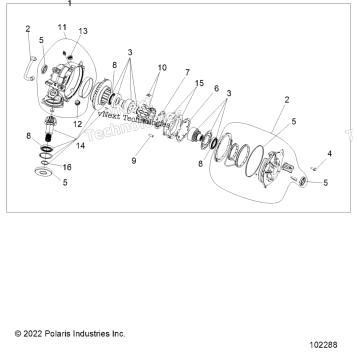 DRIVE TRAIN, FRONT GEARCASE