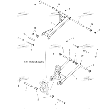 SUSPENSION, REAR (49ATVSUSPRR14USA
