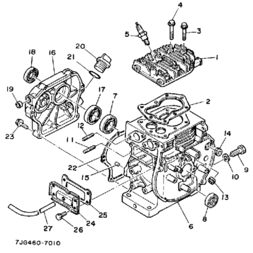CYLINDER - CRANKCASE (YP20GA)