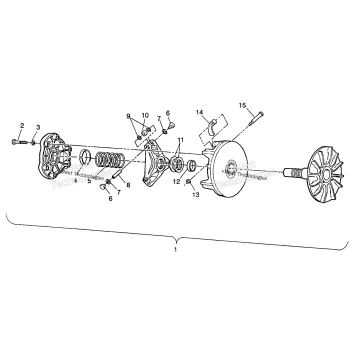 DRIVE CLUTCH ASSEMBLY 4X4 350L