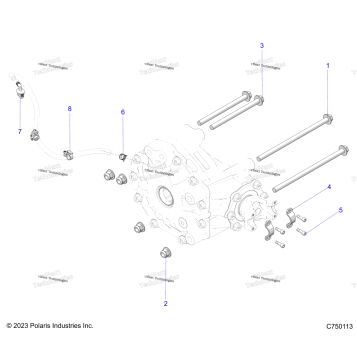 DRIVE TRAIN, GEARCASE, REAR, MOUNTING