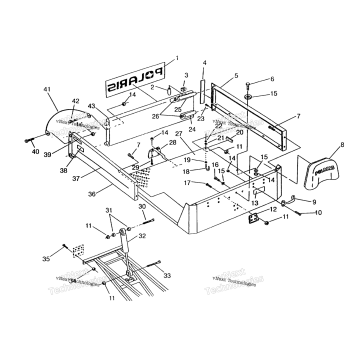 REAR BED MOUNTING 6X6 400L, SWEDISH & NORWEGIAN N948740