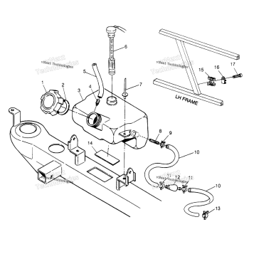 OIL TANK ASSEMBLY 6X6 400L U.S. , SWEDISH S958740 & NORWEGIAN