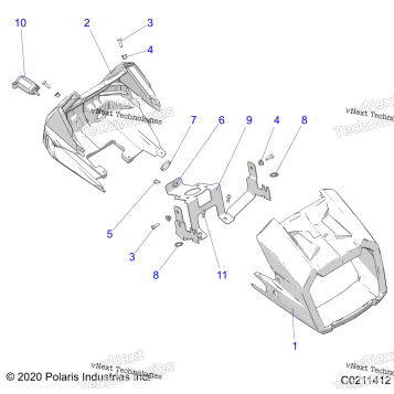 BODY, HEADLIGHT POD