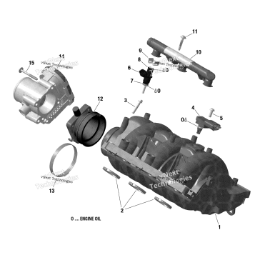 AIR INTAKE MANIFOLD AND THROTTLE BODY 900 HO