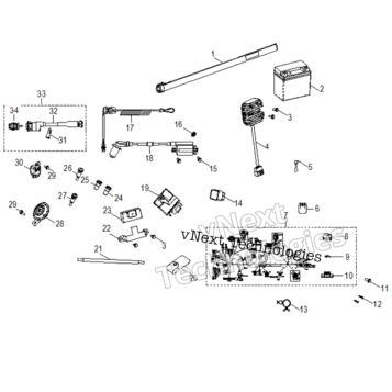 ELECTRICAL, SWITCHES, HARNESS & INDICATORS