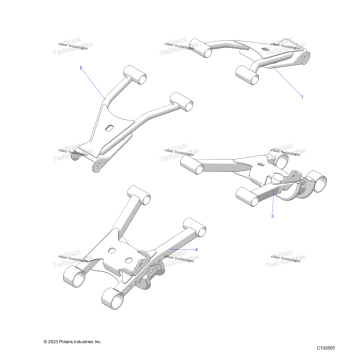 SUSPENSION, REAR CONTROL ARMS