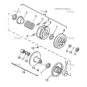 DRIVE TRAIN, SECONDARY CLUTCH