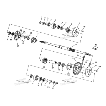 MIDDLE DRIVE ASSEMBLY 6X6 400L, SWEDISH & NORWEGIAN N948740