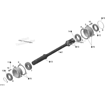 DRIVE SHAFT (UP TO ENGINE NUMBER M6377191)