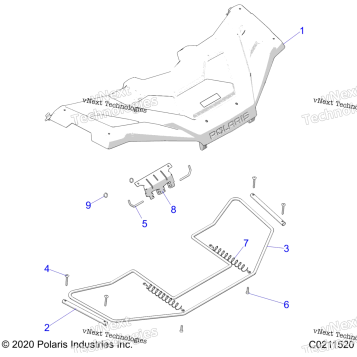 BODY, FRONT STORAGE COVER