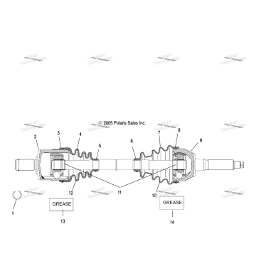 DRIVE SHAFT, FRONT /AD/AF