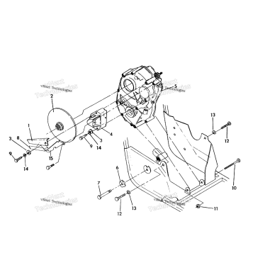 GEARCASE / BRAKE ASSEMBLY 250 6X6