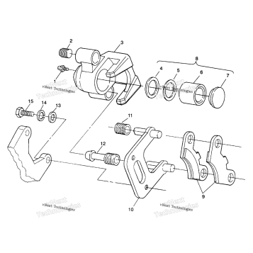 FRONT BRAKE ASSEMBLY 4X4 250