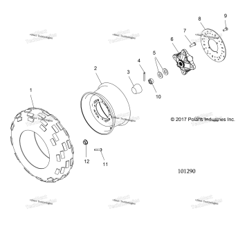 WHEELS, FRONT TIRE & BRAKE DISC A18SDA57B7/L7/E57B5