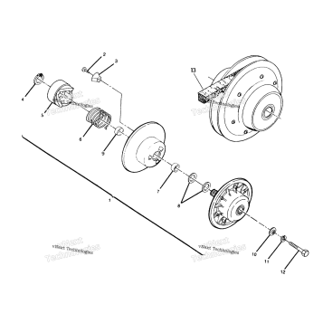 DRIVEN CLUTCH ASSEMBLY 250 2X4 UPDATE