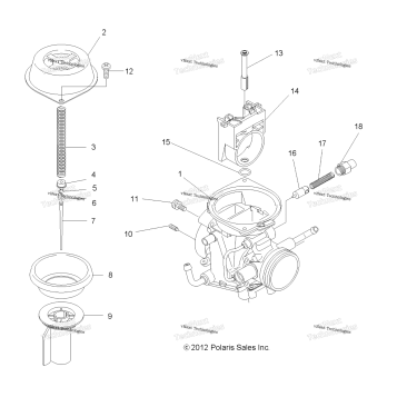 ENGINE, CARBURETOR, UPPER