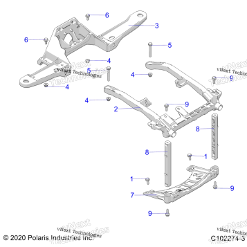 BODY, FRONT RACK SUPPORT