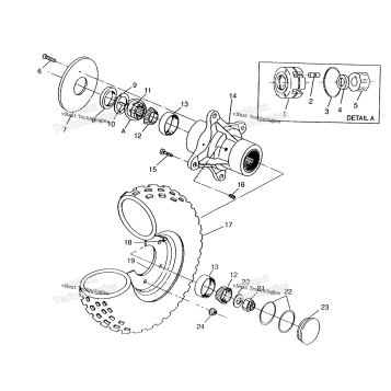 FRONT WHEEL ASSEMBLY 6X6 400L, SWEDISH & NORWEGIAN N948740