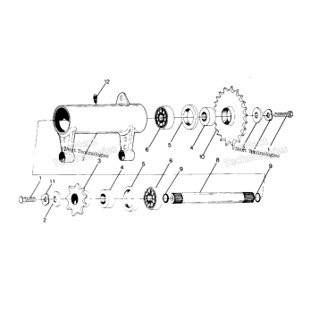 DETAILS FRONT DRIVE ASSEMBLY CENTER TIGHTENER ASSEMBLY PN 1380001