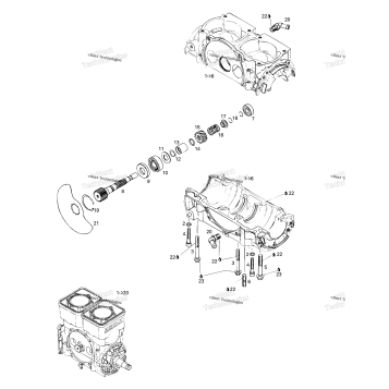 CRANKCASE, ROTARY VALVE