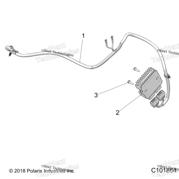 ELECTRICAL, VOLTAGE REGULATOR AND MOUNTING (C101864)