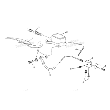 CONTROLS RH MASTER CYLINDER/BRAKE LINE 6X6 400L U.S. , SWEDISH
