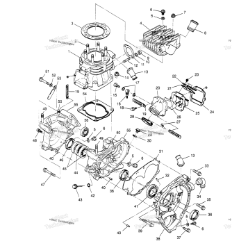 CRANKCASE & CYLINDER 6X6 400L