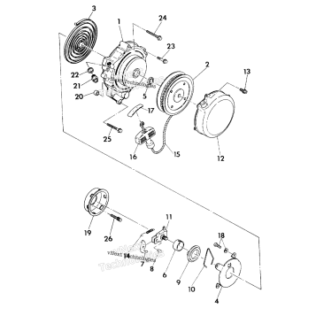 RECOIL STARTER ASSEMBLY 350 2X4