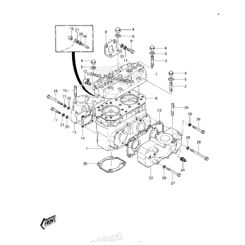 CYLINDER HEAD/CYLINDER ('82-'83 JS440-A6