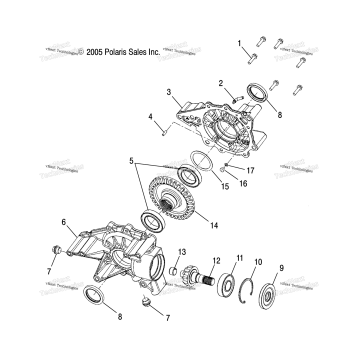 DRIVE TRAIN, REAR GEARCASE INTERNALS