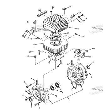 CRANKCASE & CYLINDER ASSEMBLY TRAIL BLAZER