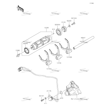 GEAR CHANGE DRUM/SHIFT FORK(S)