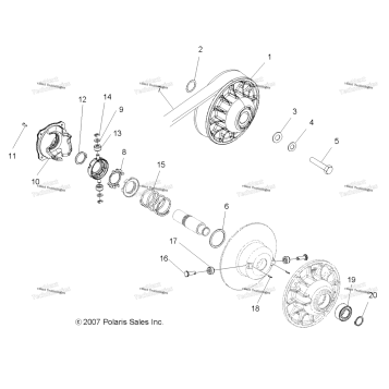 DRIVE TRAIN, SECONDARY CLUTCH