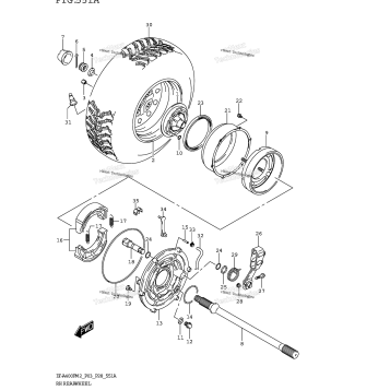 RH REAR WHEEL (LT-A400F)