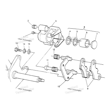MIDDLE BRAKE ASSEMBLY 6X6 300