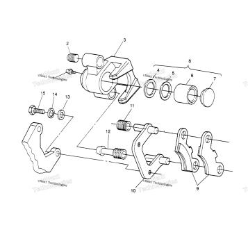 FRONT BRAKE ASSEMBLY TRAIL BOSS