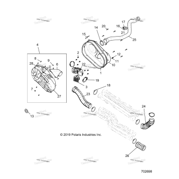 DRIVE TRAIN, CLUTCH COVER AND DUCTING