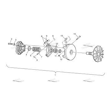 DRIVE CLUTCH ASSEMBLY SPORTSMAN 4X4