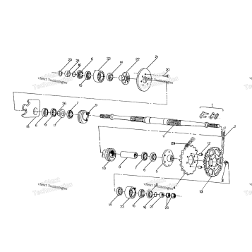 MIDDLE DRIVE ASSEMBLY 250 6X6