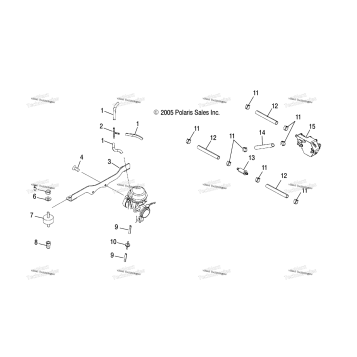 ENGINE, CARBURETOR MOUNTING & FUEL PUMP/LINES