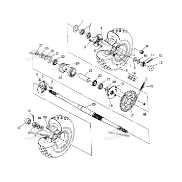 REAR WHEEL DRIVE ASSEMBLY SPORT 400L