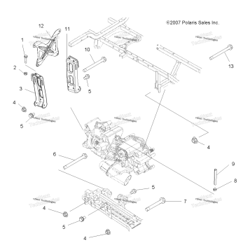 DRIVE TRAIN, MAIN GEARCASE MOUNTING