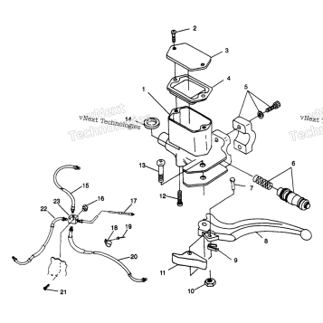 CONTROLS MASTER CYLINDER/BRAKE LINE