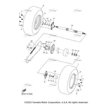 REAR AXLE & WHEEL