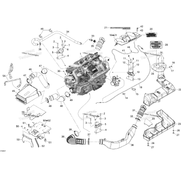 ENGINE AND AIR INTAKE SILENCER