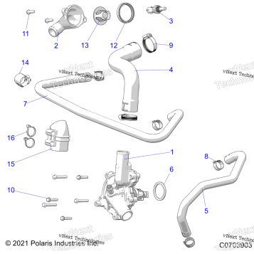 ENGINE, WATERPUMP AND BYPASS