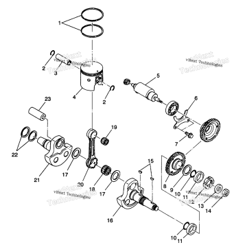 PISTON & CRANKSHAFT 6X6 350L