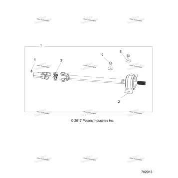 DRIVE TRAIN, MID PROP SHAFT R18RHE99BK/KBS